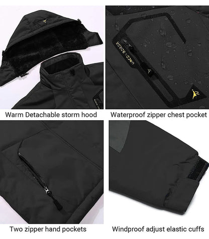 Men's Winter Parkas Outdoor Jacket Thicken Fleece Warm Waterproof Windbreaker Ski Jackets Climb Men Thick Coat Hot Sale