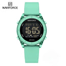 NAVIFORCE NF7108 Casual Wild Ladies Watch 50m Waterproof LCD Digital Display Electronic Silicon Strap Female Clock