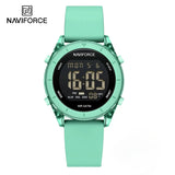 NAVIFORCE NF7108 Casual Wild Ladies Watch 50m Waterproof LCD Digital Display Electronic Silicone Strap Female Clock