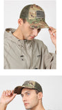 Black Mesh - Backed Baseball Cap with American Flag Patch - Stylish and Patriotic Accessory