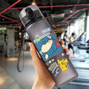 Anime Pokemon Portable Plastic Water Bottle 560ML Ash Ketchum Pikachu High Capacity Insulation Outdoor Water Cup for Kids Gift
