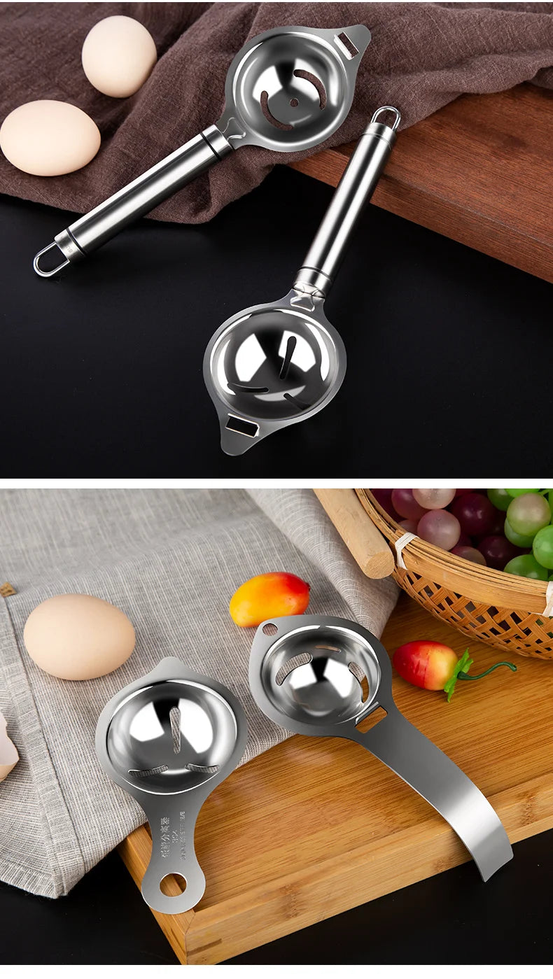 Egg White Separator Stainless Steel Tools Eggs Yolk Filter Gadgets Kitchen Accessories Separating Funnel Spoon Divider Utensils