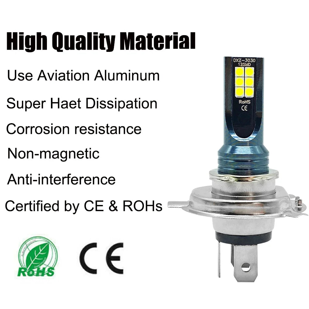 2Pcs H4 H7 LED Headlight H11 H8 H9 H10 H1 H3 Car Fog Light Bulbs 9005 9006 Auto Driving Running Lamps 12000LM 80W 12V