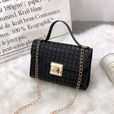 Minimalist PU Leather Chain Shoulder Bag High-Capacity Underarm Handbag Single Shoulder Bag Tote Bag Female Crossbody Bag