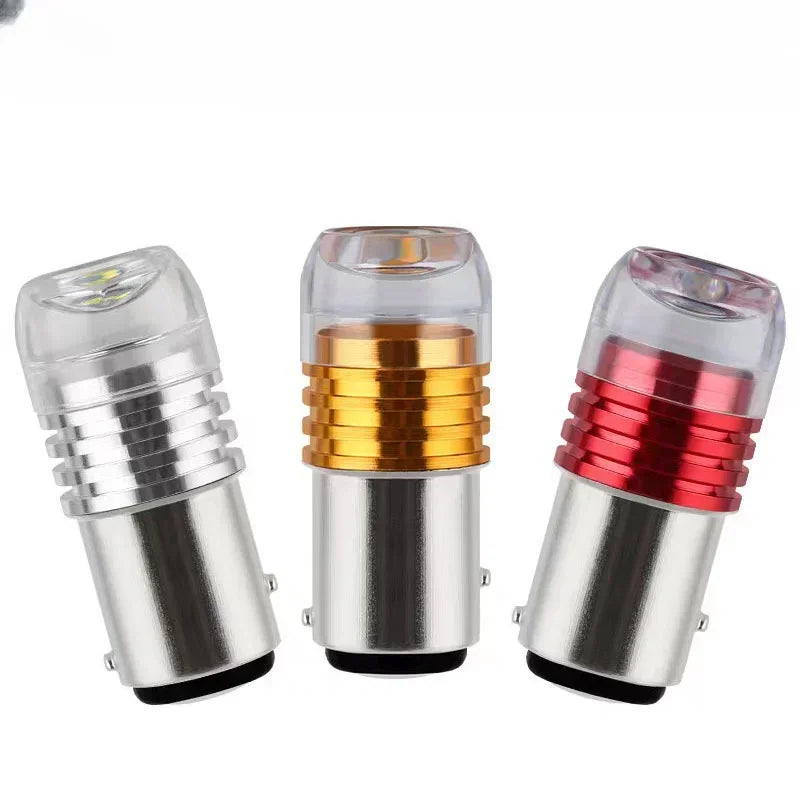1/2pcs Strobe Car Turn Signal Light Motorcycle Tail Brake Light Flashing Lamp LED Warning Light Bulb Red Blinker Rear Taillight