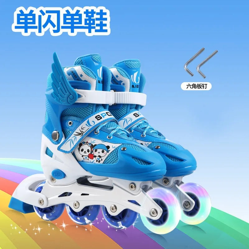 Factory Cheap Price Hot Selling in Stock Boys and Girls Skating Shoe Kids Inline Roller Quad Skates