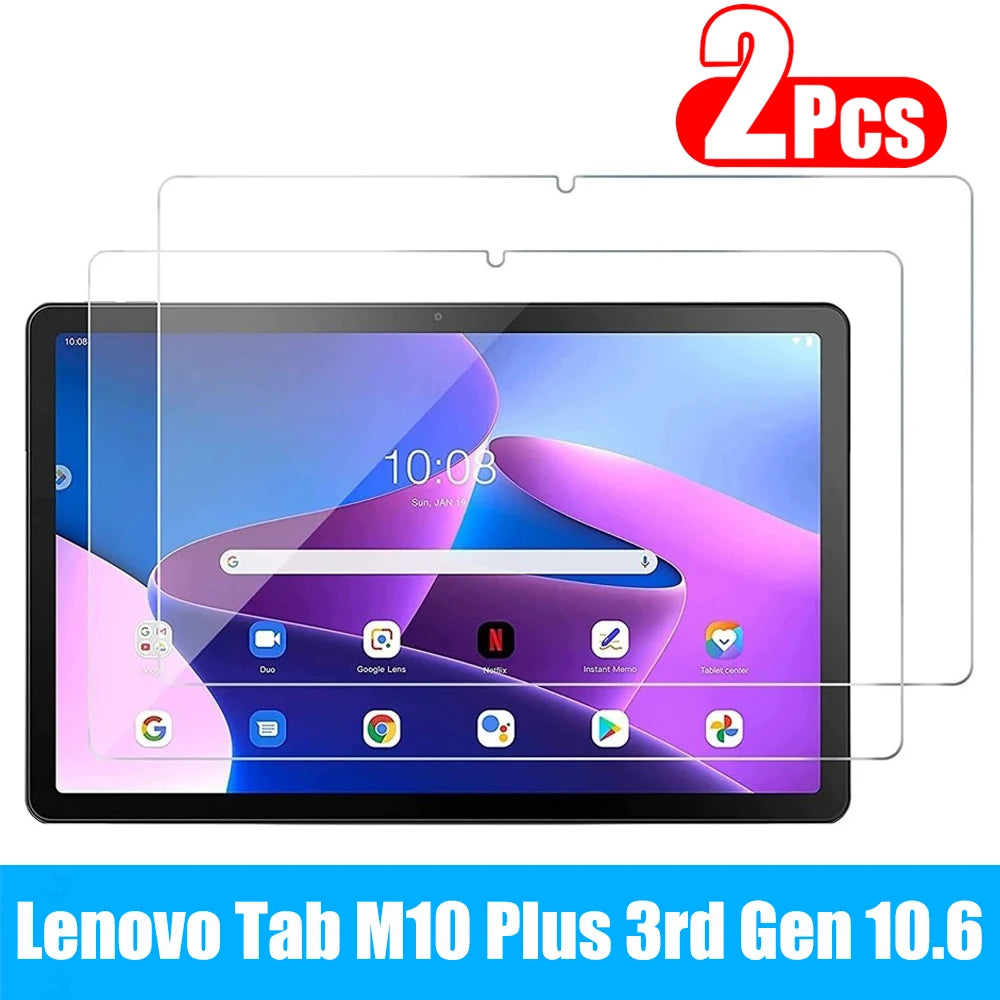For Lenovo Xiaoxin Pad 2022 10.6" Tab M10 Plus 3rd Gen Case TB128FU TB125FU Funda Tablet Tri-Fold Magnetic Stand Cover+Film