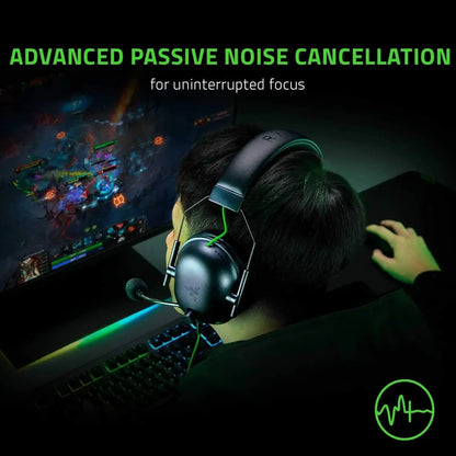 Auriculares con cable para eSports Razer BlackShark V2 X: cancelación de ruido pasiva avanzada, sonido envolvente 7.1 y micrófono cardioide hiperclaro.