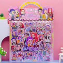 Kpop Demon Hunters Anime Laser Cut Sticker Tiger Rumi Mira Zoey Stickers Office Stationery and School Supplies Decoration