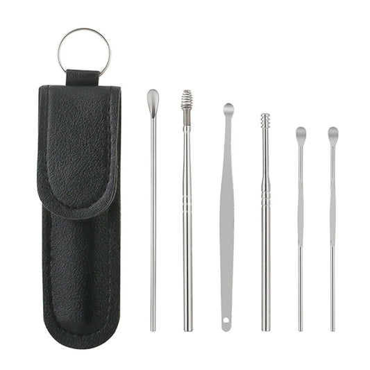 Women Men Ear Cleaner Wax Pickers Earpick Wax Remover Curette Ear Pick Cleaner Kit Spoon Care Ear Clean Tool