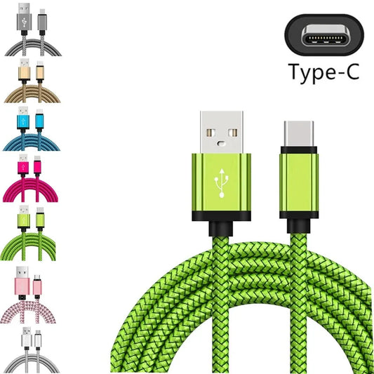 1m 2m Long Type-C USB phone Battery Charger for Samsung S10 A51 A9 Star S8 S9 USBC Fast Charging Cable for Honor 10 9 V20 Magic2
