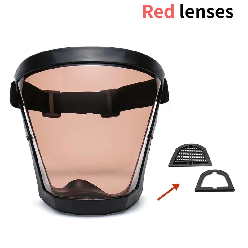 Kitchen Transparent Full Face Shield Home Oil-splash Proof Eye Facial Anti-fog Head Cover Safety Glasses