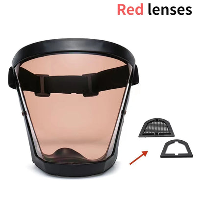 Kitchen Transparent Full Face Shield Home Oil-splash Proof Eye Facial Anti-fog Head Cover Safety Glasses