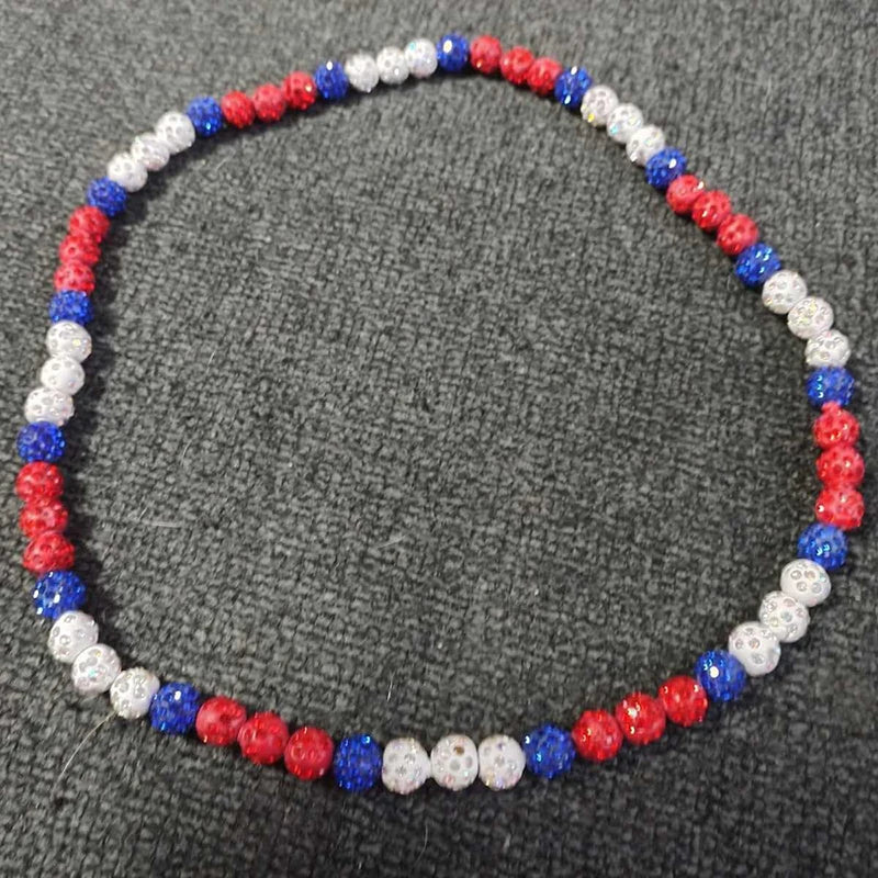 Bling Baseball Necklace for Men Rhinestone Beaded Ball Necklace Baseball Players Lovers Inspired Jewelry