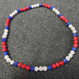 Bling Baseball Necklace for Men Rhinestone Beaded Ball Necklace Baseball Players Lovers Inspired Jewelry