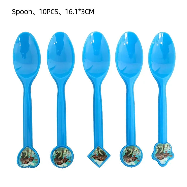 Talheres descartáveis de Tema Moana para Crianças, Copo e Prato, Suprimentos de Decoração para Meninas, Festa de Casamento, Aniversário, Novo