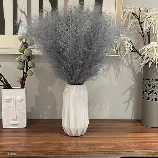 Artificial Pompom Grass, Pompass Branches, Faux Soft Stems, Plants Vase Filler, Home Boho Decor, Flower Arrangement, 10pcs 