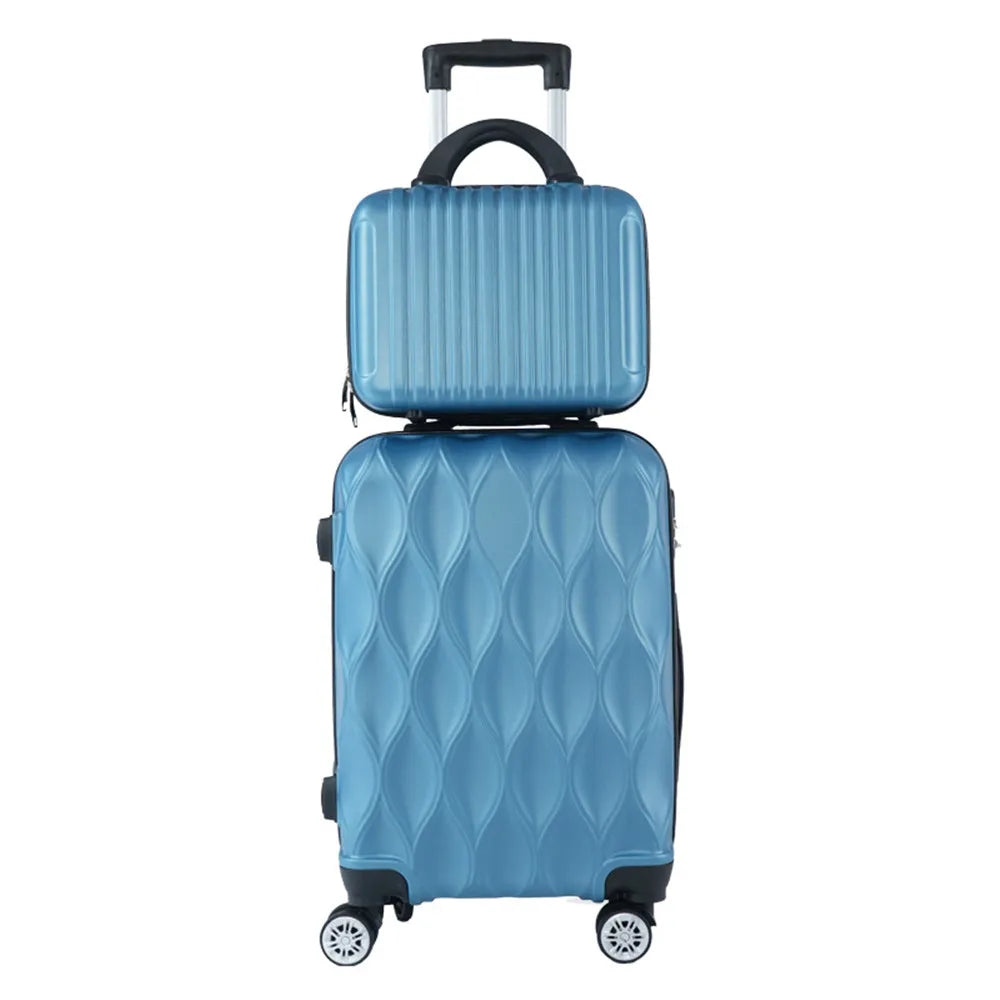 Luggage Set of 2 Pieces, Carry-On Luggage Bag 20inch Portable Small Suitcase Set 14inch Handbag Trolley Case with Universal Wheels Lightweight Travel Gift Code Lock Suitcase