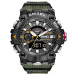 SMAEL Fashion Sport Watches Men Shock Resistant 50M Waterproof Wristwatch LED Alarm Stopwatch Clock Military 8040 Men Watch