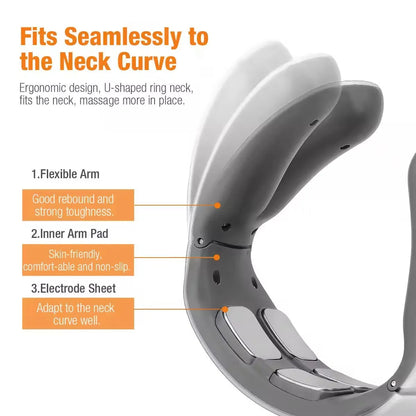 Electric Smart Massager Neck and Shoulder Pulse Massager Kneading Tens Wireless Heat Cervical Vertebra Relax Pain Relief