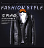 2024 Men's Leather Jackets Lapel Business Leather Jackets Men Pu Blazers Korean Style Slim Fashion Leather Coat Plus Size M-6XL