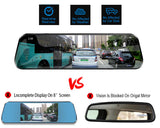 Acceo A37 Car DVR 10.0 Inch Rear View Mirror 2.5K Dash Cam 1080P Car Camera With Rear View Camera Video Recorder Registrar DVRs