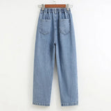 Casual High Waist Chic Slim Straight Tube Full Length Pants Korean Fashion Office Lady Summer Plus Size Clothing