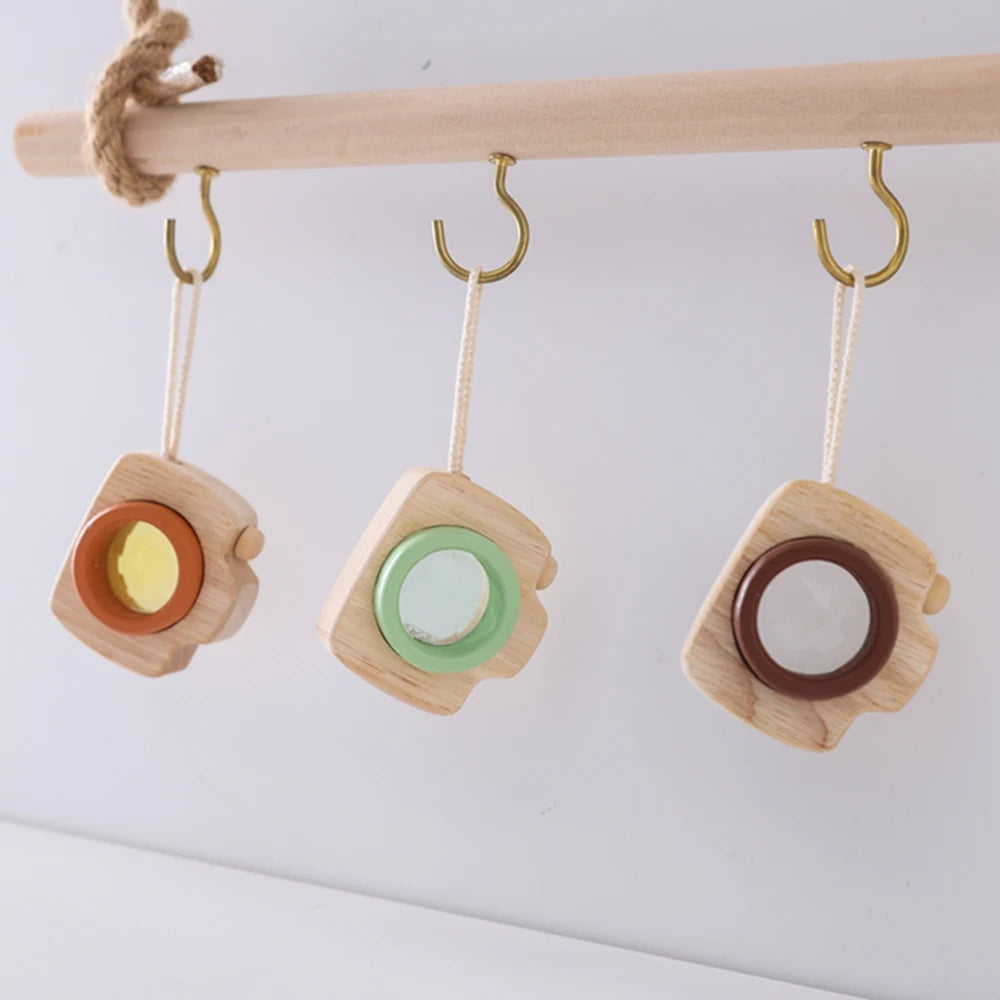 1Pc Wooden Baby Montessori Toys Fashion Camera Pendant Toys for Kids Outdoor Toys Gift Children Wooden Presents Kids Gifts