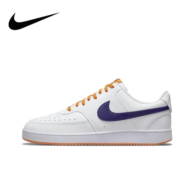Nike novo tribunal visão 1 sapatos baixos masculinos e femininos tênis de moda casual primavera antiderrapante wearable tênis preto e vermelho