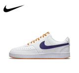 Nike novo tribunal visão 1 sapatos baixos masculinos e femininos tênis de moda casual primavera antiderrapante wearable tênis preto e vermelho