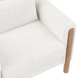 Modern armchair with thick cushions and a soft seat, suitable for reclining in the living room, office, or bedroom.