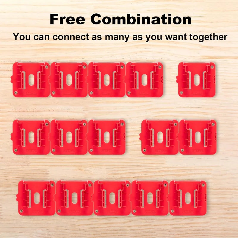 Machine Holder Battery Storage Rack for Dewalt/Makita/Milwaukee 14.4V 18V Li-ion Battery Wall Mount Tool Bracket Fixing