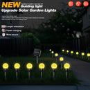 30 LED Solar Bubble Ball Lawn Lights Waterproof Solar Pathway String Light for Outdoor Garden Patios Trail Lighting Decoration