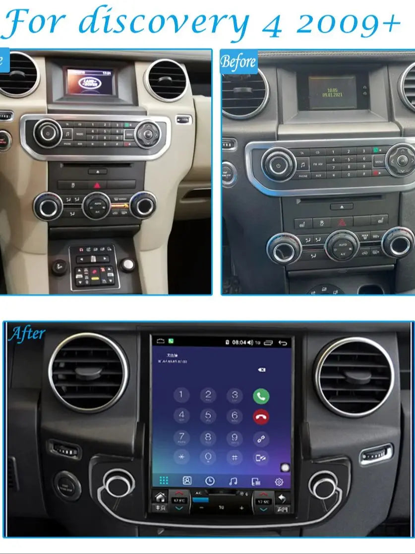 Android 14 For Land Rover Discovery 4 LR4 2009-2016 Car Radio Automotive Multimedia Tesla Screen Carplay Auto Bluetooth GPS 4G