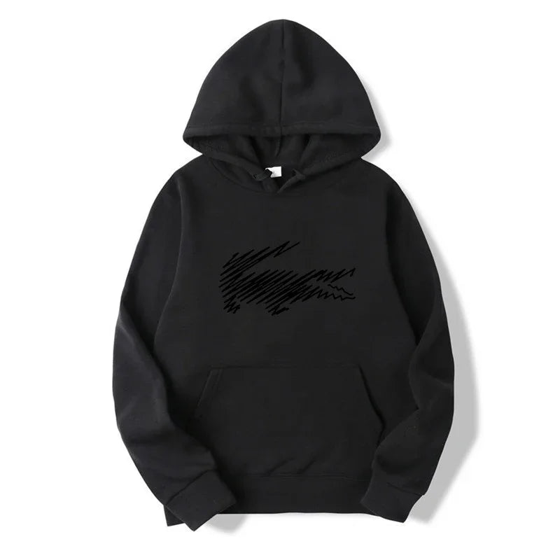 Men's and Women's Hoodie Sweatshirt Fashion Print Black Gray Pink Hooded Hip Hop Wool Hoodie Men's Brand Hoodie Street Clothing