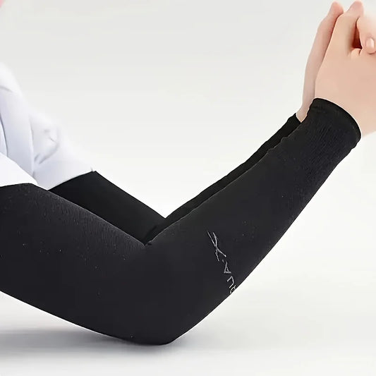 Unisex Cooling UV Protection Arm Sleeves Elastic Summer Ice Covers for Sports/Running/Cycling Reusable Breathable Sun Accessorie