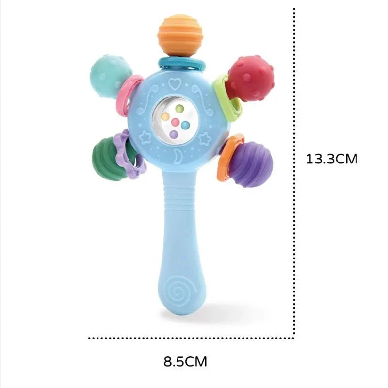 Baby Toys 0 6 Months Rattle Teether Development Games Sensory Toys Soft Silicone Teether Chewable For Newborns Babies 12 Months