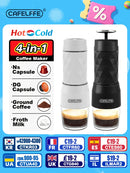 Cafelffe 3 In1 Portable Coffee Machine Hot/Cold Water Manual Espresso Maker For Capsule & Ground Hand Press Brewer hiking Travel