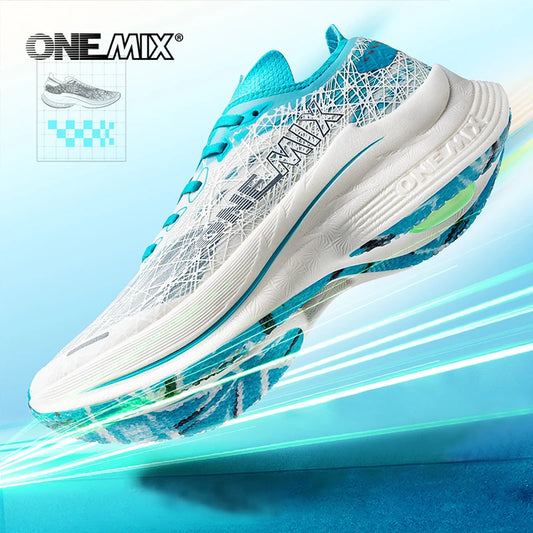 ONEMIX 2025 Marathon Carbon Plate Running Shoes Shock Absorption Ultralight Sports Rebound Technology Outdoor Men's Sneakers