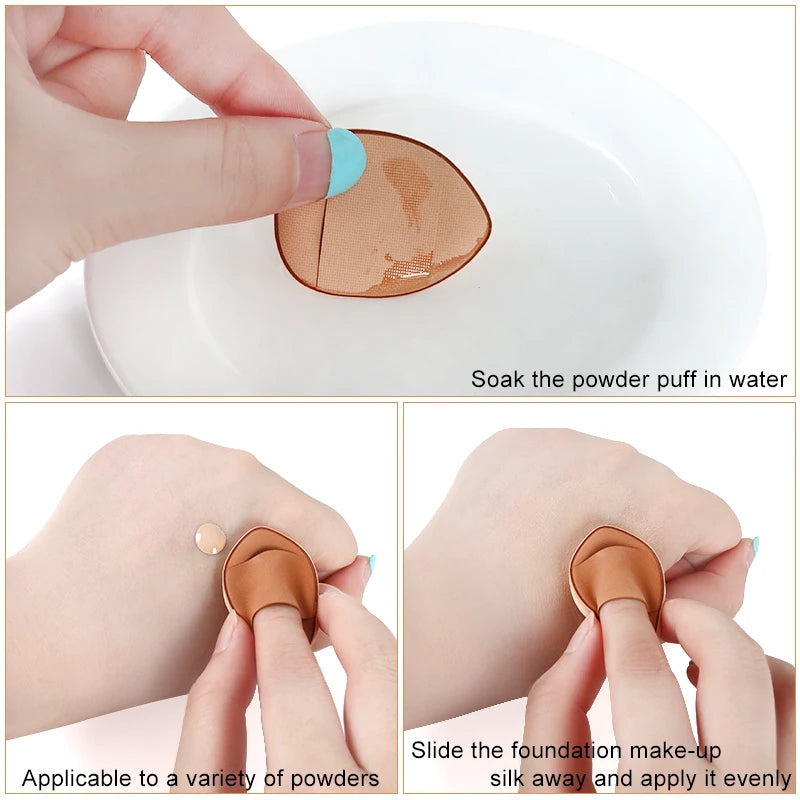 5/10/20Pcs Mini Finger Sponge Puff For Makeup Foundation Powder Detail Face Concealer Cream Blend Cosmetic Sponges Accessories