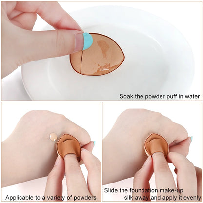 5/10/20Pcs Mini Finger Sponge Puff For Makeup Foundation Powder Detail Face Concealer Cream Blend Cosmetic Sponges Accessories