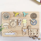 Wood Busy Board Accessories Baby DIY Montessori Toy Early Learning Wooden Toy Wooden Elements Parts for Kids Education Skill Toy