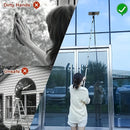 1pcs 2-in-1 High-Rise Window Cleaner Reusable Squeegee & Extendable Pole for Glass Scrubbing Stainless Steel Edge