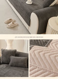 1PC Velvet Thicken Sofa Seat Cover Nordic Universal Sofa Cushion Slipcover Anti-slip L Corner Couch Towel Mat for Living Room