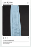 Napa Leather Perforated Patchwork Car Steering Wheel Cover, Non-slip, Breathable, Universal 15 Inch (Approx. 38cm)