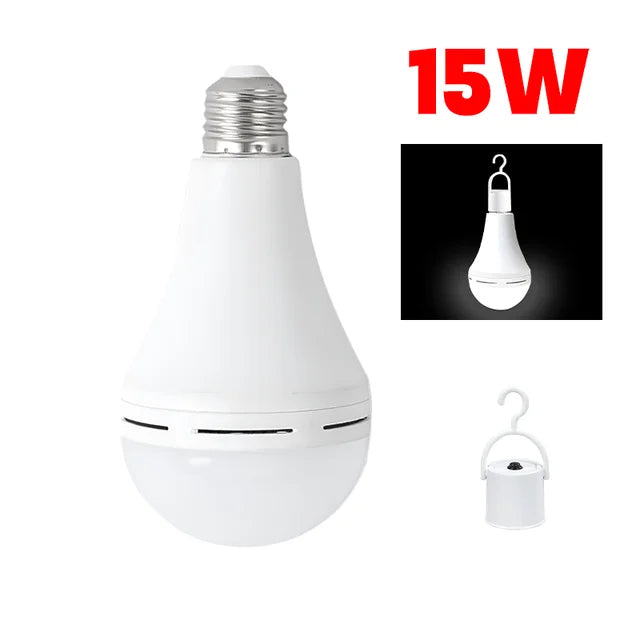 Rechargeable Hanging LED Bulb Outdoor Camping Lamp, Powerful Home Emergency Light, 7W, 9W, 12W, 15W 