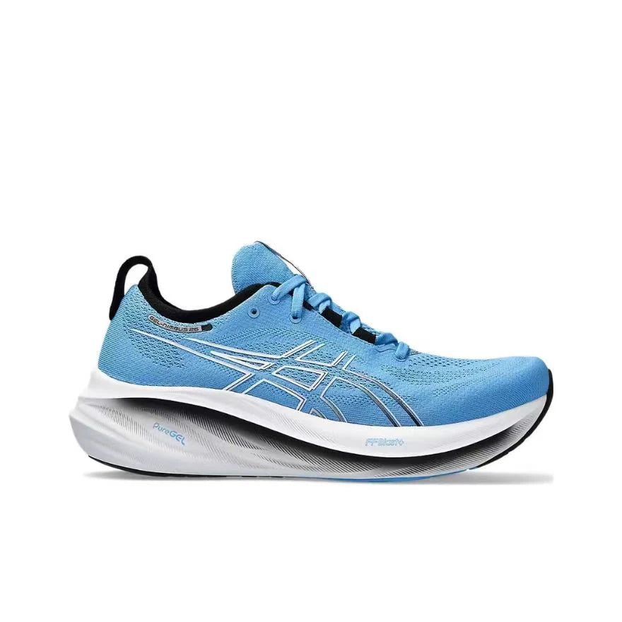 Original Asics Nimbus 26 Running Shoes Men Cushion Stability Asics Sports Shoes Unisex Sneakers White