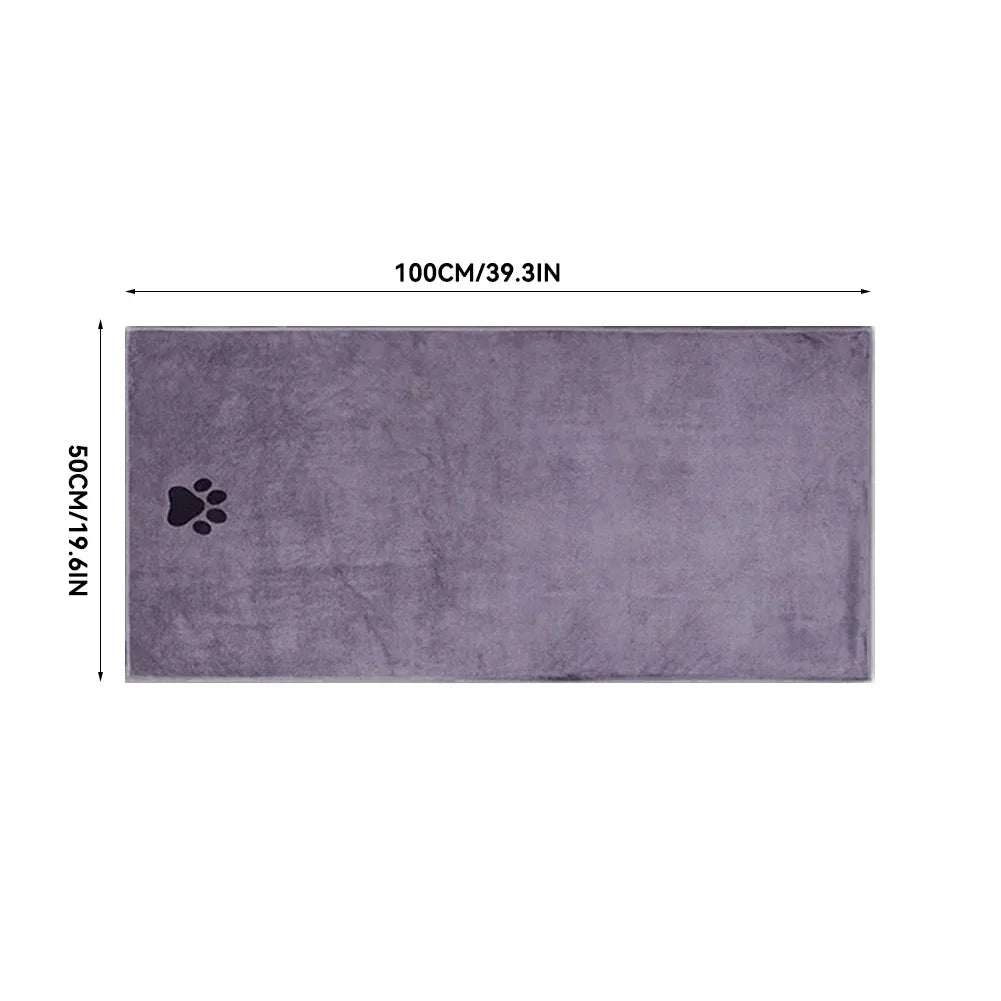 3 Size Options Microfiber Pet Bath Towel Embroidered Super Soft Absorbent Cat for Dogs Grooming Supplies