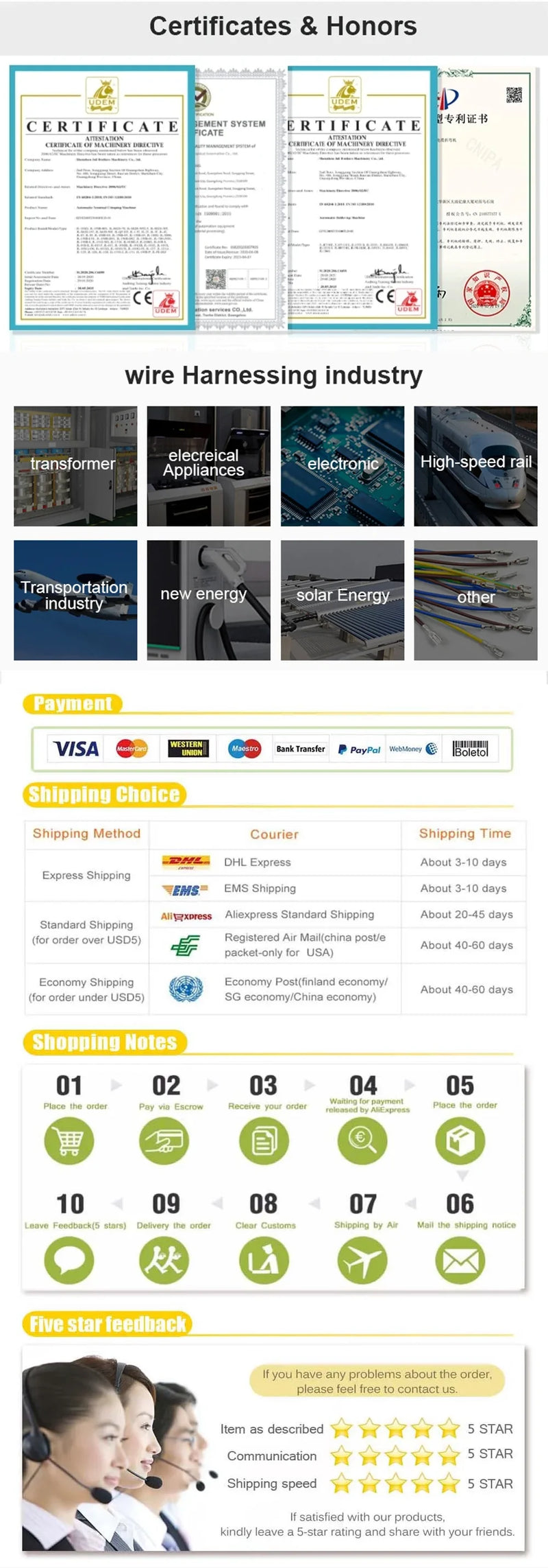 4cs/set Mold Blade Terminals Crimping Machine Accessories Die Set Mold Blade Various Models For Terminal Machine Crimp Tools