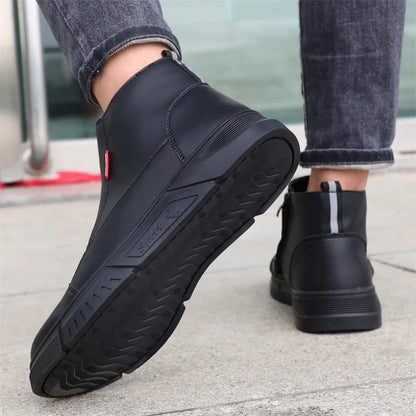 Latest 2023 Waterproof Men Leather Boots Steel Toe Cap Safety Work Shoes Anti Smashing Indestructible Construction Welding Boots